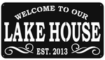 Welcome to our Lake House Sign