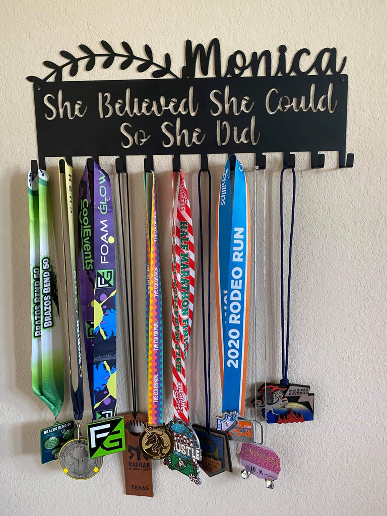 United Medals Portamedaglie Da Parete Per Runner - Esponi Le Tue 48 Medaglie Con Stile! - Foto 3