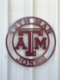 12th Man Monogram Metal Personalized Sign