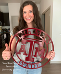 12th Man Monogram Metal Personalized Sign