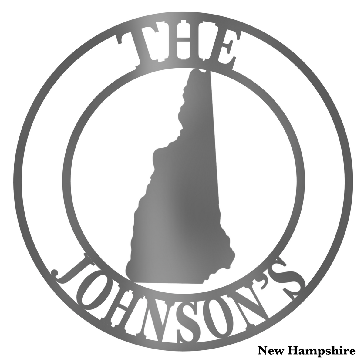 New Hampshire State Monogram – Steel Fox Designs