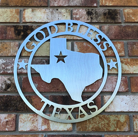 God Bless Texas Sign