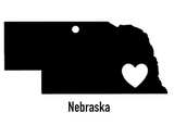 Nebraska State Ornament
