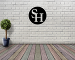Sam Houston State SH in Circle Logo Metal Sign