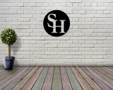 Sam Houston State SH in Circle Logo Metal Sign