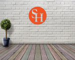 Sam Houston State SH in Circle Logo Metal Sign