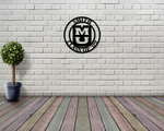 Missouri University Circle Monogram Metal Personalized Sign