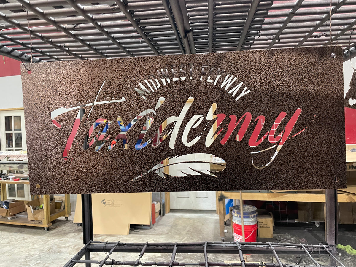 Midwest Flyway Taxidermy Sign – Steel Fox Designs