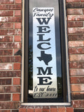 Texas Welcome Sign - Vertical